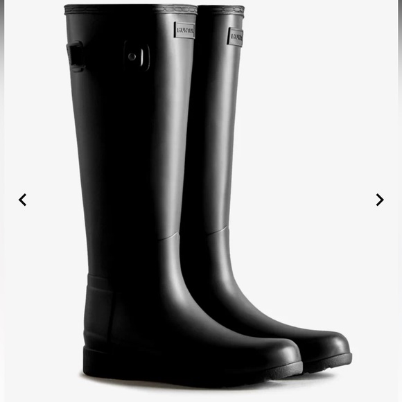 Hunter Shoes Hunter Original Refined Tall Rain Boot Womens 9 Black